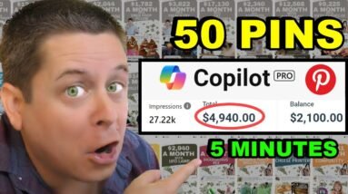 50 Pins In 5 Minutes With AI - Make $2,250+ Per Week With Pinterest