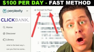 $100 Per Day Using Perplexity Ai And Clickbank - Fast Method!
